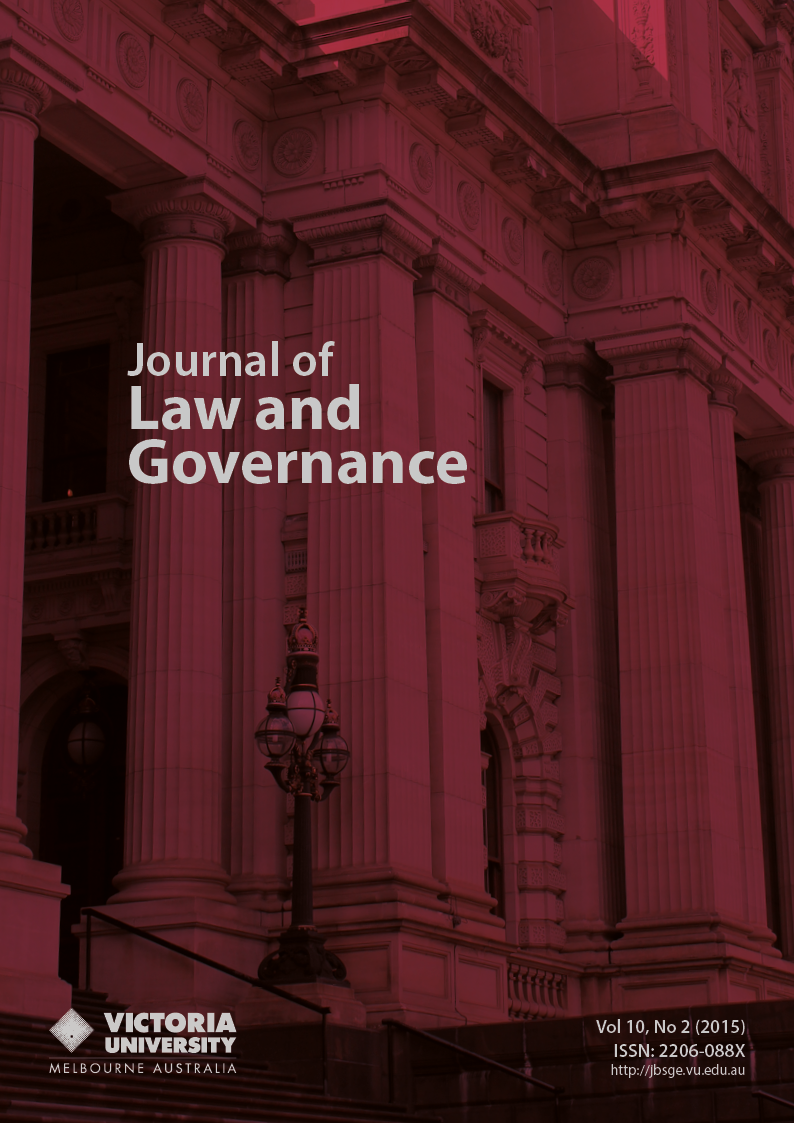 Vol. 10 No. 2 (2015) | Journal of Law and Governance